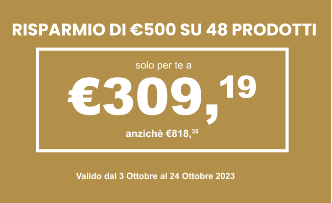 offerta risparmio di 500 euro su 48 prodotti